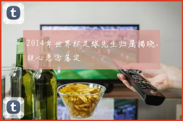 2014年世界杯足球先生归属揭晓,核心悬念落定